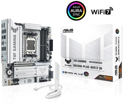 ASUS TUF GAMING B850M-PLUS WIFI7 AMD ANAKART BEYAZ