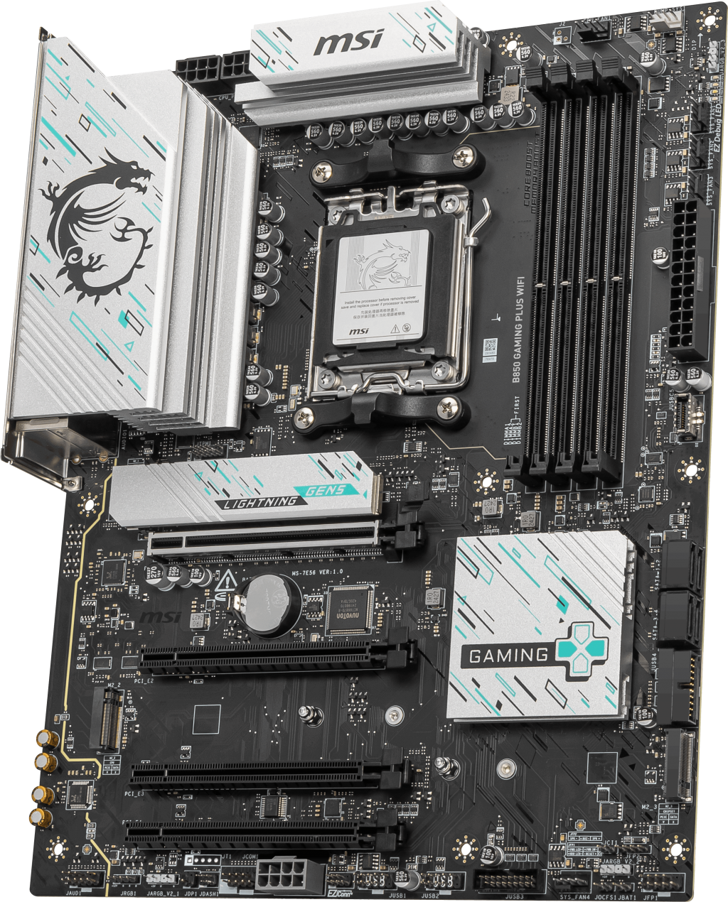 MSI B850 GAMING PLUS WIFI AM5 DDR5 8200MHZ(OC) DP 3x M.2 USB 10Gbs 5G LAN WI-FI 7 ATX