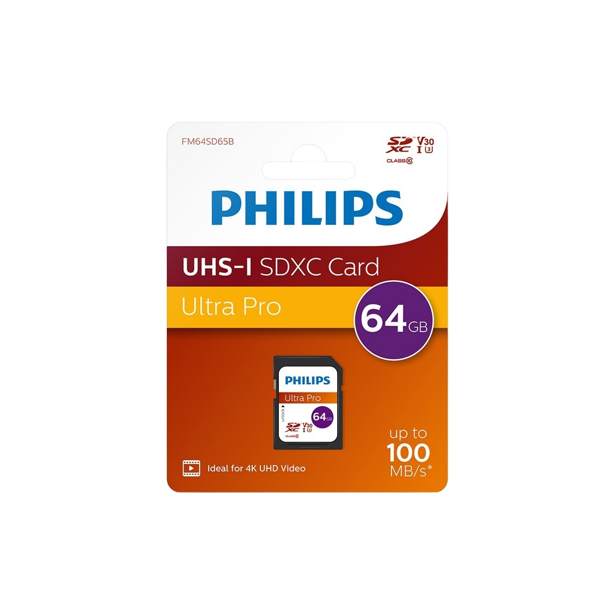 PHILIPS 64GB SDXC 100MB/S C10 FM64SD65B/00