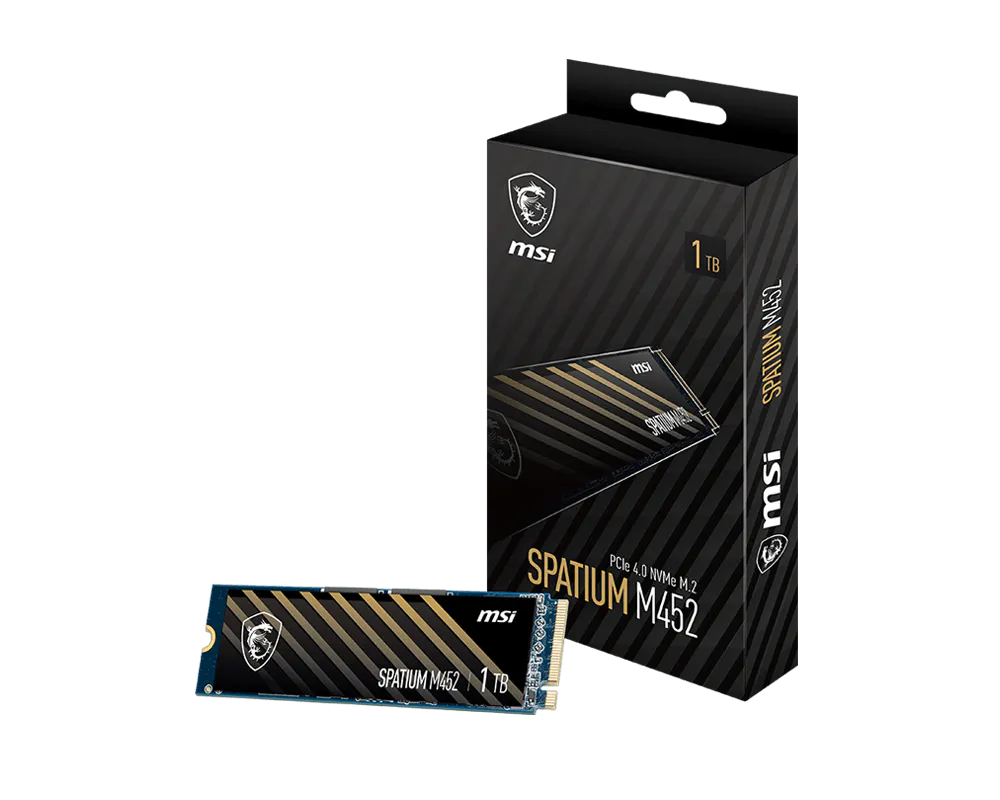1TB MSI SPATIUM M452 PCIE 4.0 NVME M.2