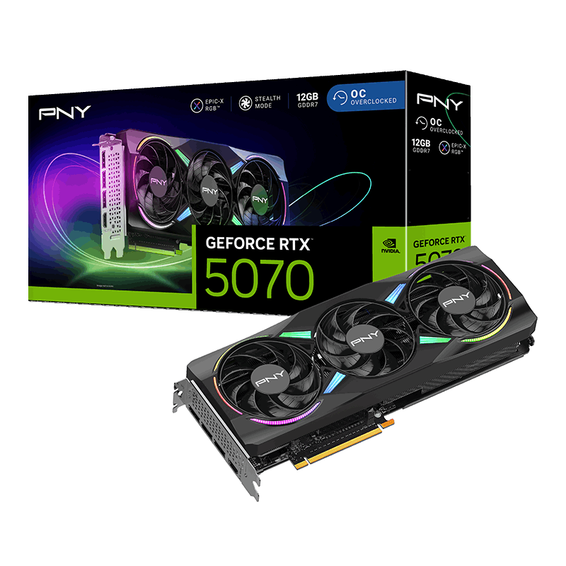 PNY RTX 5070 ARGB EPIC-X 12GB GDDR7 192Bit (VCG507012TFXXPB1-O) Ekran Kartı