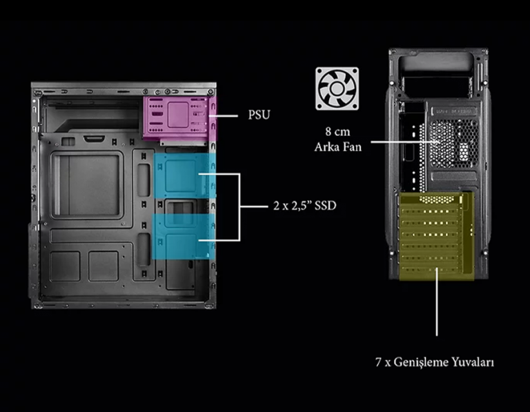 VENTO VS114F 550W MIDI TOWER KASA