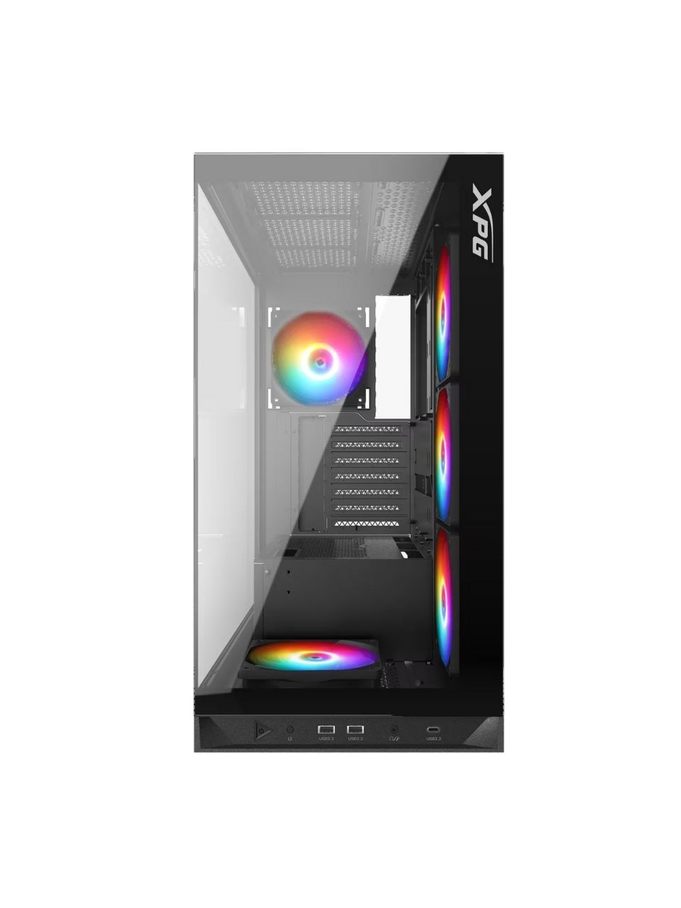 XPG Invader X Siyah ARGB USB 3.2 ATX Mid-Tower Kasa (INVADERXMT-BKCWW)