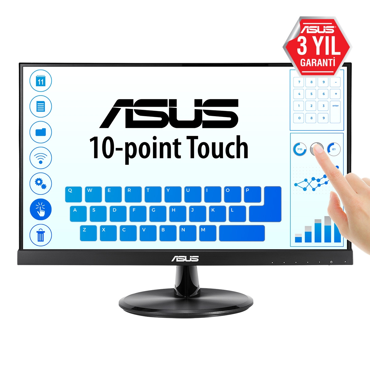 21.5 ASUS VT229H FHD IPS 5MS DOKUNMATİK HDMI VGA