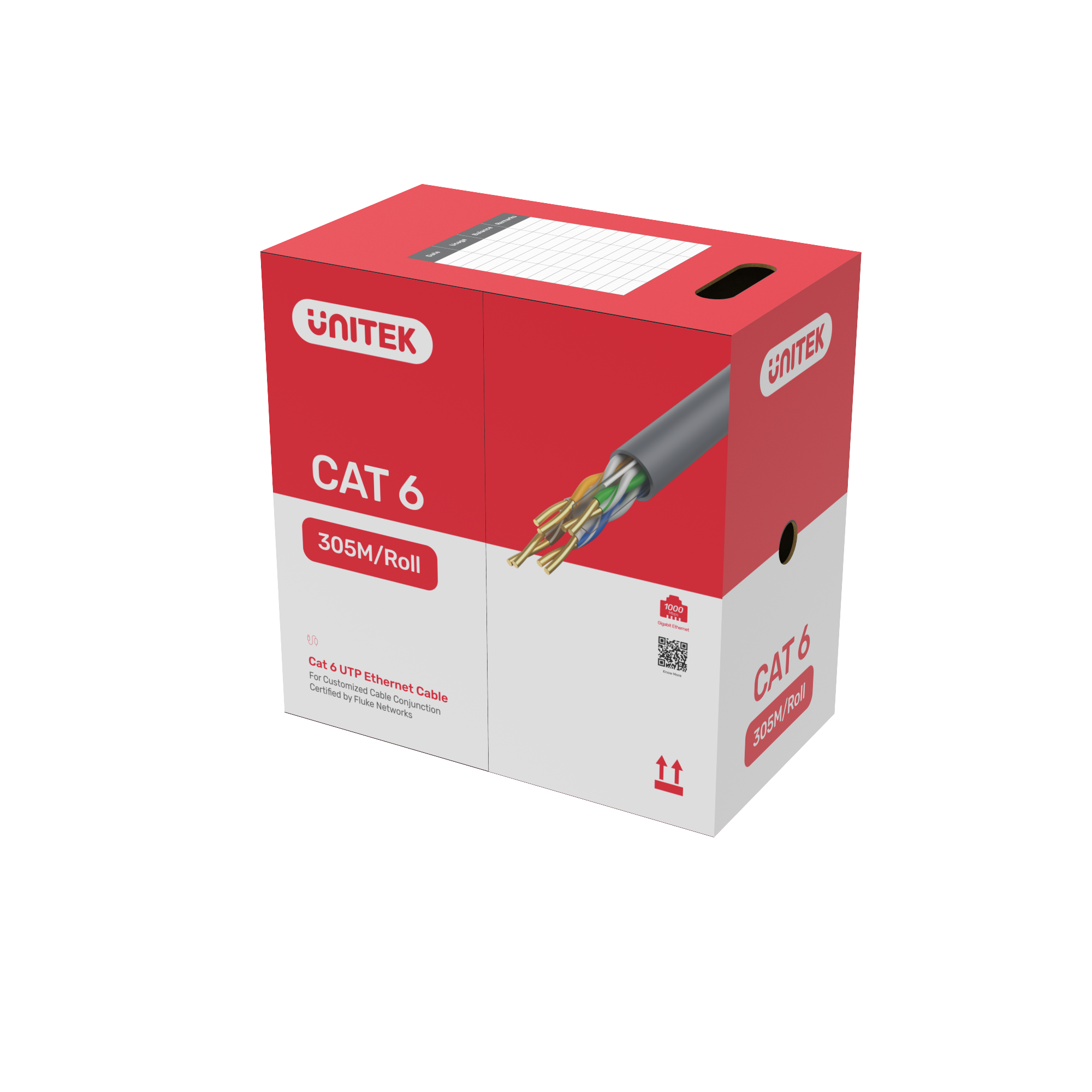 UNITEK CAT6 UTP 305M BAKIR KABLO 23AWG (Y-C876AGY)