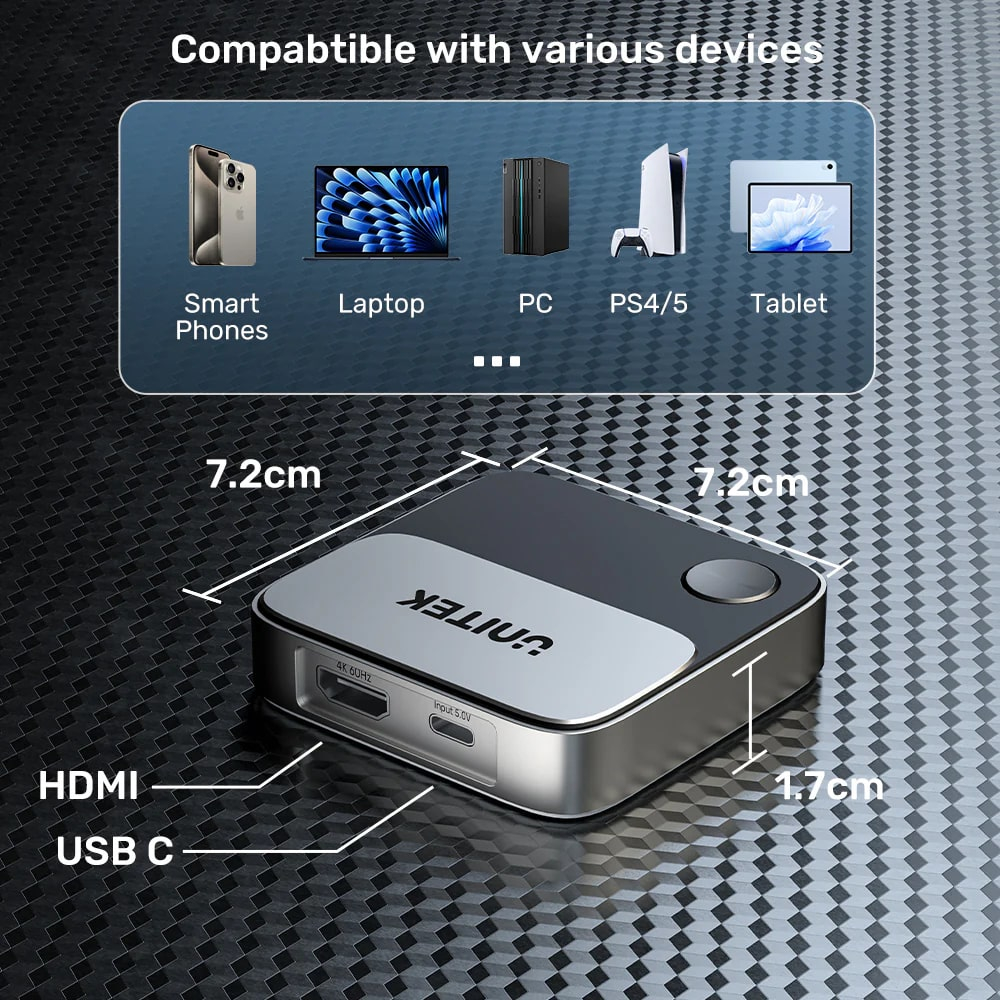 UNITEK 4K KABLOSUZ GÖRÜNTÜ AKTARICI (V1162B01)
