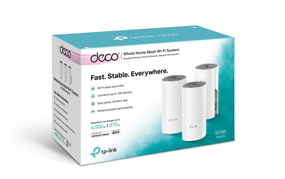 TP-LINK DECO-E4-3P AC1200 2PORT ROUTER(ÜÇLÜ)