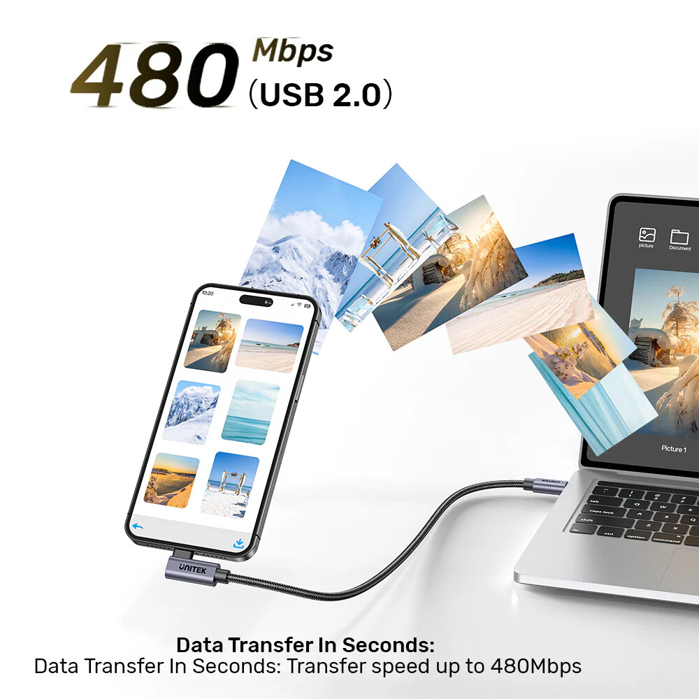 UNITEK 90D USB-C SARJ KABLOSU 1M 100W (C14123BK-1M)