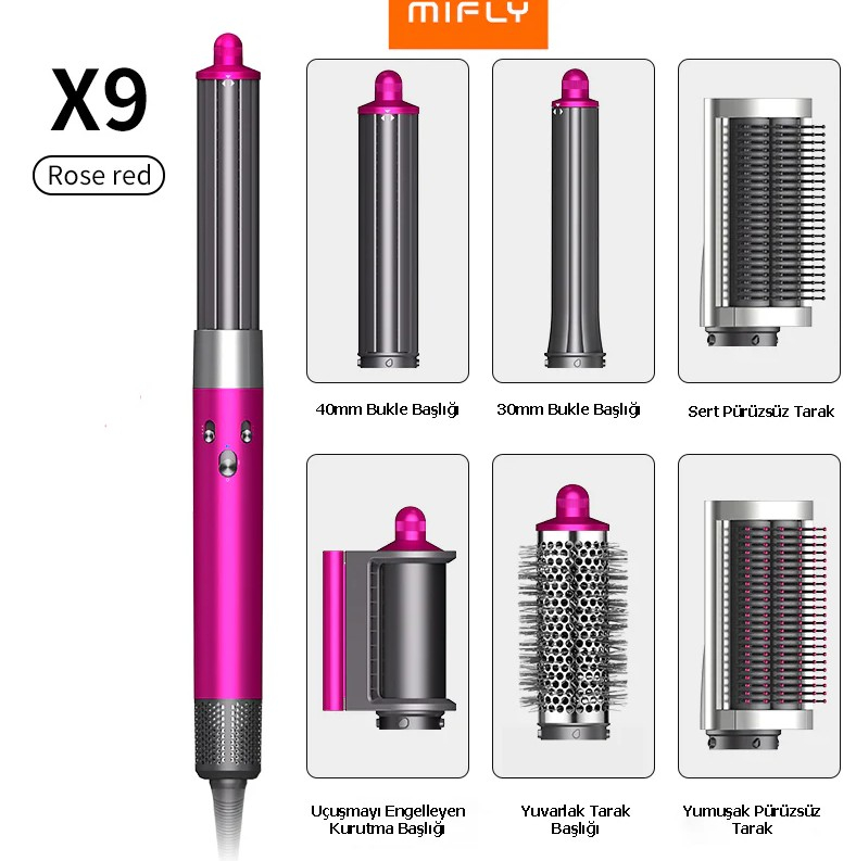 MIFLY MULTI X9 FONKSIYONLU PEMBE SAC SEKIL